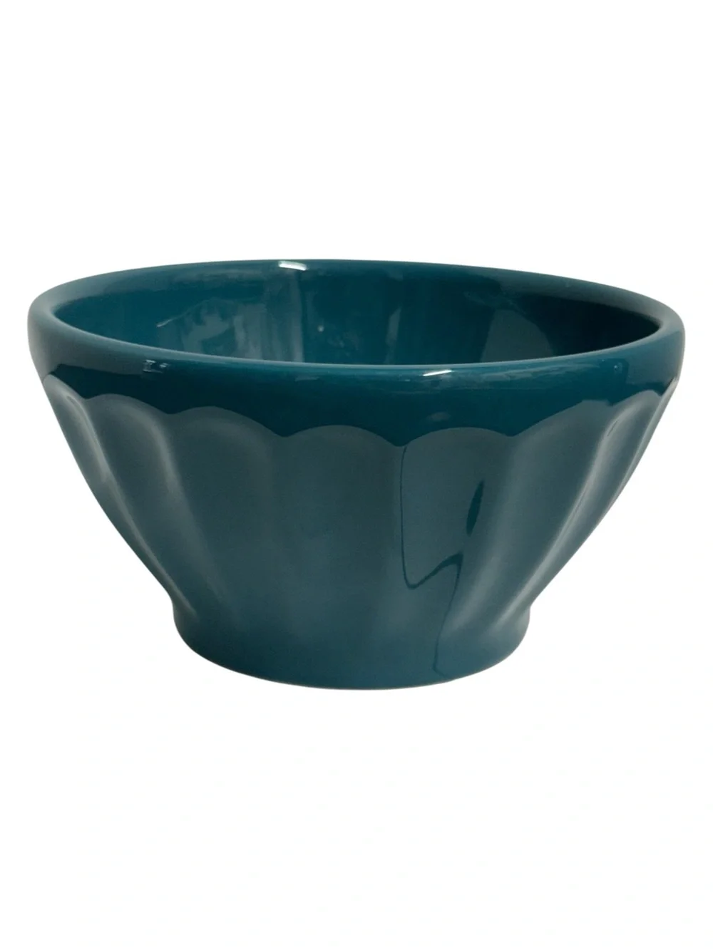 Anthropologie Dark Teal Ceramic Latte Cereal Bowl
